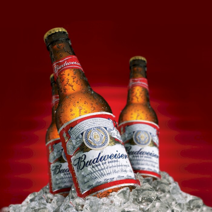 Budweiser Bottles on Ice Sticker