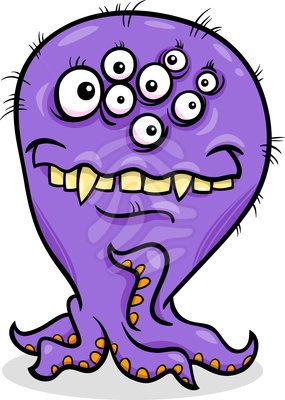 cartoon-funny purple-monster-alien