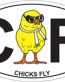 Chicks Fly Pilots Oval Decal