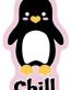 Chill Penquin Color Window Sticker