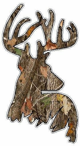 Deer Head Decal 44 - Camo Nature