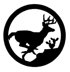 Deer Running Circle Sticker