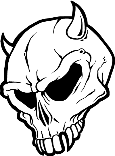 Devil Skull Decal 5
