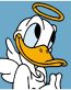 Donald-Duck Angel SQUARE STICKER