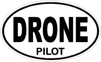 Drone Pilot OVAL Sticker