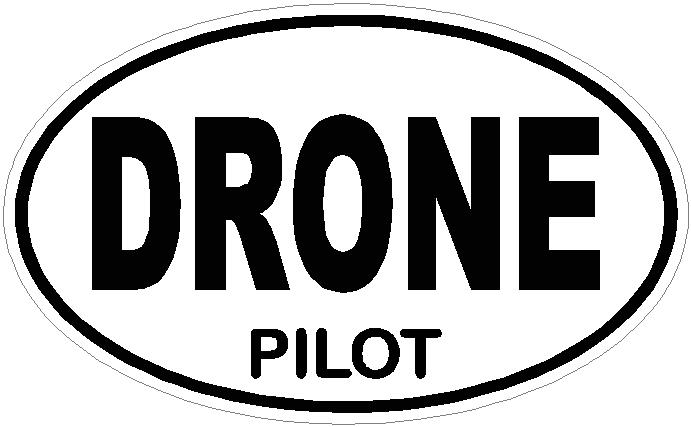 Drone Pilot OVAL Sticker