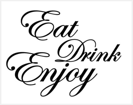 Eat Drink Enjoy Diecut Sticker