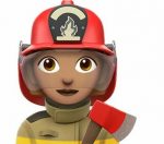 firefighter woman medium emoji