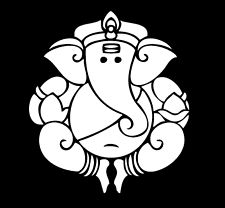 Ganesh Yoga Hindu Religious ELEPHANT Symbol  Vinyl Die Cut Decal Sticker 1