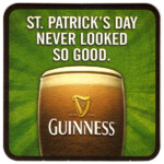 Guinness St Patricks Day Coaster Decal