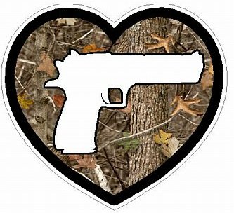 HAND GUN IN HEART FILLS camo natrue