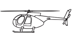 Helicopter Diecut Decal 3