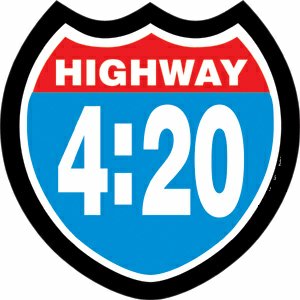 highway 420 funny weed sticker