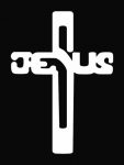 Jesus Cross Die Cut Vinyl Decal Sticker