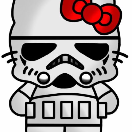 Kitty Storm Trooper Sticker