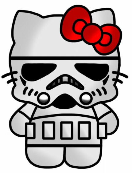 Kitty Storm Trooper Sticker