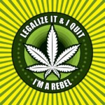 legalize it and i quit square  weed sticker