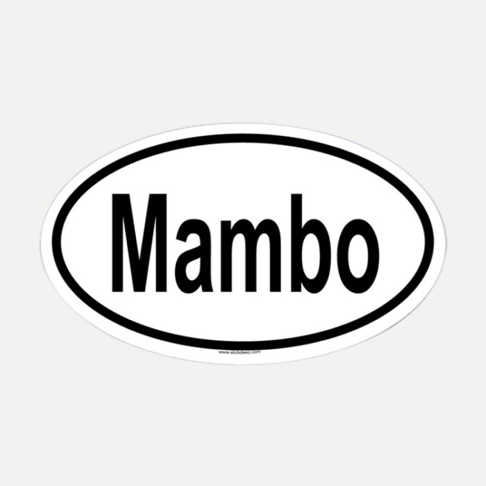 MAMBO-oval music sticker