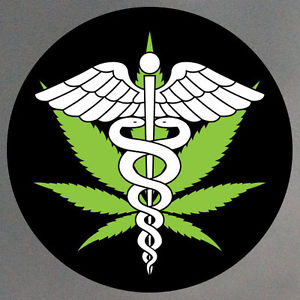 Medical Marijuana Logo Circular Sticker