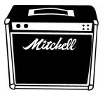 Mitchell Amplifier Black and White Sticker