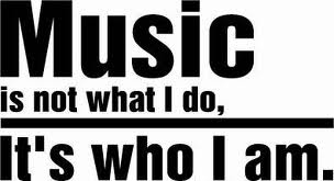 music its who i am die cut decal
