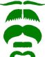 Mustache Sticker Set Combo 7