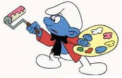 Painter Smurf Decal