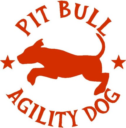 pitbull circle agility diecut decal