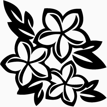 Plumeria Flower Stickers and Decals