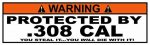 Protected By Funny Warning Sticker 13