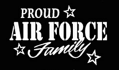 PROUD Military Stickers AIR FORCE FAMILY