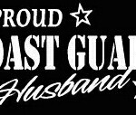 PROUD Military Stickers COAST GUARD HUSBAND