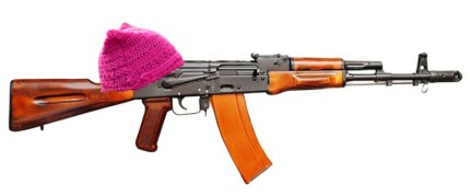 PUSSY HAT AK47 GUN CONTROL STICKER