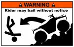 Quad Funny Warning Sticker 1