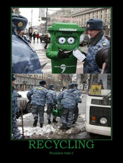 recycling russians hate police greenpeace