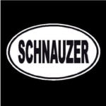 Schnauzer Oval Dog Decal