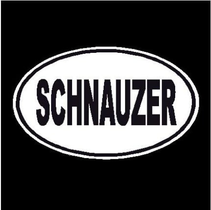 Schnauzer Oval Dog Decal