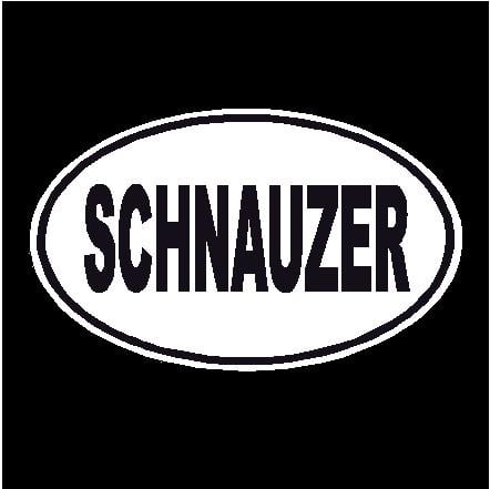 Schnauzer Oval Dog Decal