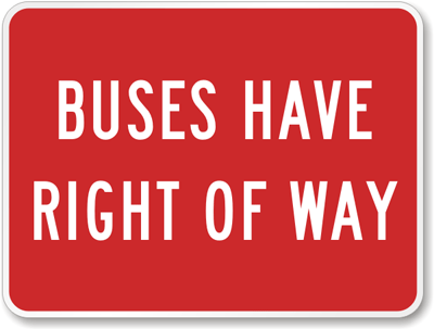School Bus Right Sign