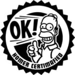 Simpson Sticker Homer Certified