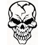 Skull 348 diecut decal