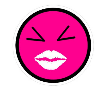 Smile Kiss funny girl sticker