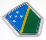 Solomon Islands 3D Chrome Flag Crest Emblem Car Decal