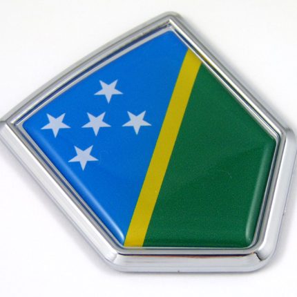 Solomon Islands 3D Chrome Flag Crest Emblem Car Decal