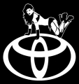 Toyota Girl Vinyl Car Decal