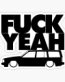 VOLVO FUCK YEAH B&W STICKER